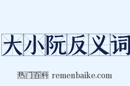 大小阮反义词是什么意思的图片